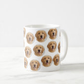Custom Dog Photo | Cute Personalized white Kaffeetasse (VorderseiteRechts)