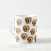 Custom Dog Photo | Cute Personalized white Kaffeetasse (Vorderseite Links)