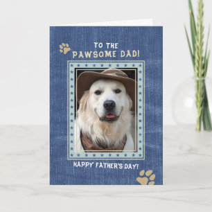 Custom Dog Photo Father's Day Card - fdudgbc Karte