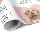 Custom Dog Photo  Geschenkpapier (Rolleneckpunkt)