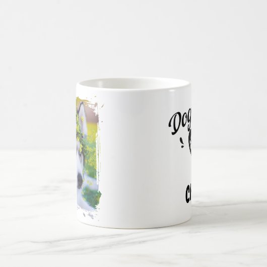 Custom Dog Photo Name Heart Dog Mom Mug Pet Lover Kaffeetasse (Mittel)