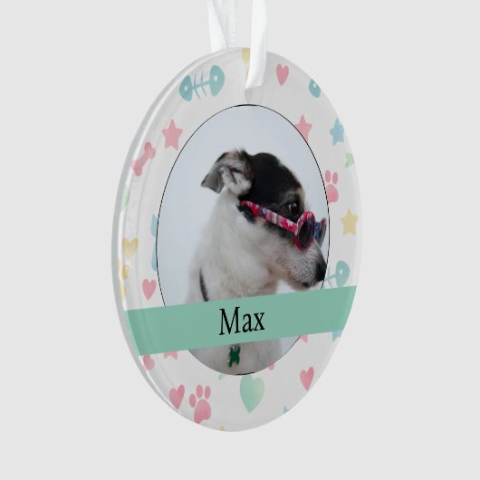 Custom Dog Photo Ornament (Vorderseite)