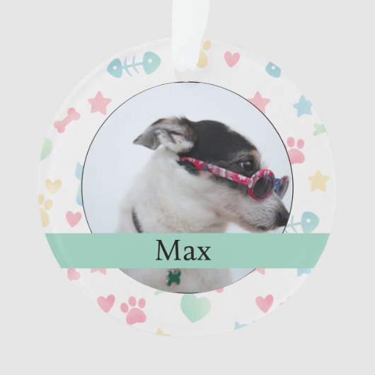 Custom Dog Photo Ornament (Vorderseite)
