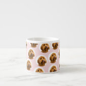 Custom Dog Photo Pattern– Cute Valentine Pet  Espressotasse (Vorderseite)