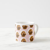 Custom Dog Photo Pattern– Cute Valentine Pet  Espressotasse (Vorderseite Rechts)