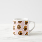 Custom Dog Photo Pattern– Cute Valentine Pet  Espressotasse (Rechts)