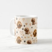 Custom Dog Photo Pattern  Kaffeetasse (Vorderseite Links)