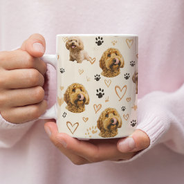 Custom Dog Photo Pattern Kaffeetasse