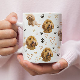Custom Dog Photo Pattern Kaffeetasse
