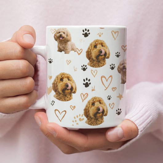Custom Dog Photo Pattern Kaffeetasse