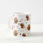 Custom Dog Photo Pattern Kaffeetasse (Vorderseite Links)