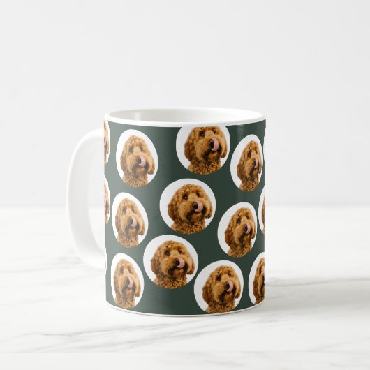 Custom Dog Photo | Personalized Pet Face Kaffeetasse (Vorderseite Links)