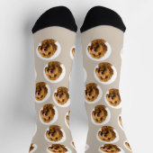 Custom Dog Photo | Personalized Pet Face Socken (Oben)