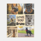 Custom Dog Photo Pet Throw with Name Memorial Gift Fleecedecke (Vorderseite)
