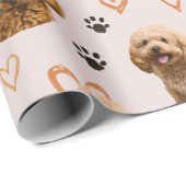 Custom Dog Photo Pink – Valentine’s Day  Geschenkpapier (Rolleneckpunkt)