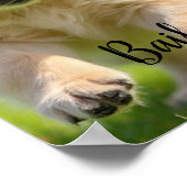Custom Dog Photo Poster with Name Wall Art (Ecke)