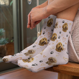 Custom Dog Photo Valentine Cute Pet Lover Socken