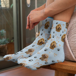Custom Dog Photo – Valentine Gift for Dog Lover Socken