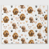 Custom Dog Photo  Valentine Pet Lover Geschenkpapier (Flach)