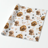 Custom Dog Photo  Valentine Pet Lover Geschenkpapier (Ungerollt)