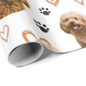 Custom Dog Photo  Valentine Pet Lover Geschenkpapier (Rolleneckpunkt)