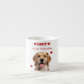 Custom Dog Photo Valentine’s Day Espresso Mug Espressotasse (Vorderseite)