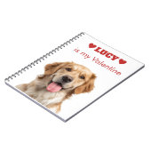 Custom Dog Photo Valentine's Day Notebook Notizblock (Linke Seite)