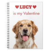Custom Dog Photo Valentine's Day Notebook Notizblock (Vorderseite)
