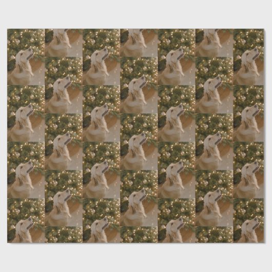 Custom Dog Picture Custom Pet Foto Weihnachten Geschenkpapier (Flach)