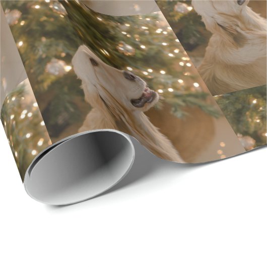 Custom Dog Picture Custom Pet Foto Weihnachten Geschenkpapier (Rolleneckpunkt)