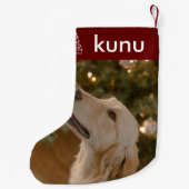 Custom Dog Picture Custom Pet Foto Weihnachten Kleiner Weihnachtsstrumpf (Rückseite)