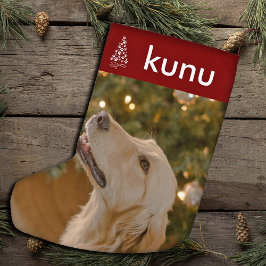Custom Dog Picture Custom Pet Foto Weihnachten Kleiner Weihnachtsstrumpf