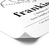 Custom Dog Portrait French Bulldog Line Art Poster (Ecke)