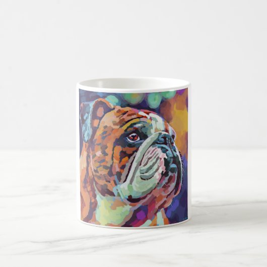Custom Dog Portrait Painting - Bulldog Lover Gift Kaffeetasse (Mittel)