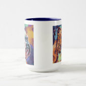 Custom Dog Portrait Painting -Forever Loved Pet Tasse (Zentrum)