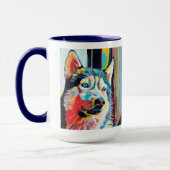 Custom Dog Portrait Painting - Forever Loved Pet Tasse (Links)