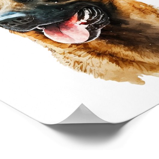 Custom Dog Portrait, Pet Portrait Royal Poster (Ecke)