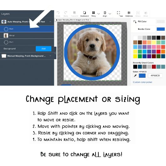 Custom Dog Puppy Foto farbenfrohe Frühlingsblumen Tasche