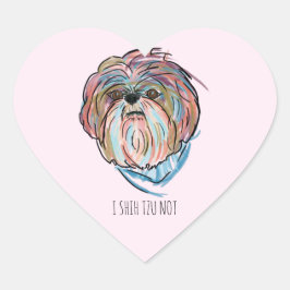 CUSTOM DOG SHIHTZU FÜGEN IHREN EIGENEN Herz-Aufkleber