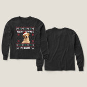 Custom Dog Ugly Christmas Sweatshirt with Photo (Design Vorder- & Rückseite)