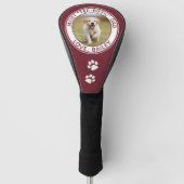 Custom Dog Vater Best Red Foto Golf Headcover (Vorderseite)