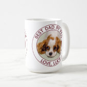 Custom Dog Vater Red White Foto Kaffeetasse (VorderseiteRechts)