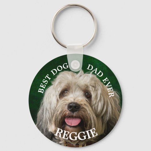Custom Dog Vater Tibetan Terrier Schlüsselanhänger (Vorderseite)