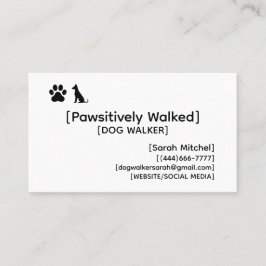 Custom Dog Walker and Dog Groomer Business Cards Visitenkarte