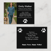 Custom Dog Walker Business Card with Photo Visitenkarte (Vorne/Hinten)
