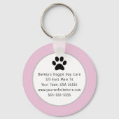 Custom Dog Walking Business Schlüsselanhänger (Rückseite)