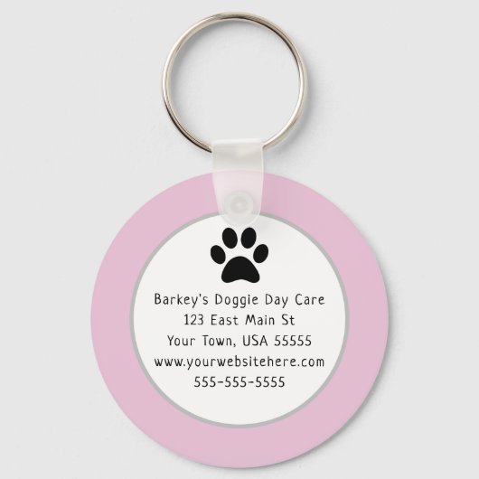 Custom Dog Walking Business Schlüsselanhänger (Rückseite)