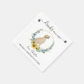 Custom Dog Wedding Drinks auf Me Yellow Labrador Serviette (Ecke)