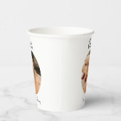 Custom Dog Wedding Favor Dog of Honor Photo cheers Pappbecher (Rechts)