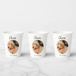 Custom Dog Wedding Favor Dog of Honor Photo cheers Pappbecher